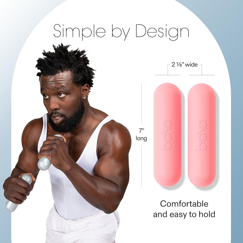 Bala Bars Dumbbell Set for Women & Men - Set of 2 Bars Designed for Walking, Strength Training, HIIT, Boxing & Aerobics - Hand Weights for Working Out at Home - Image 4